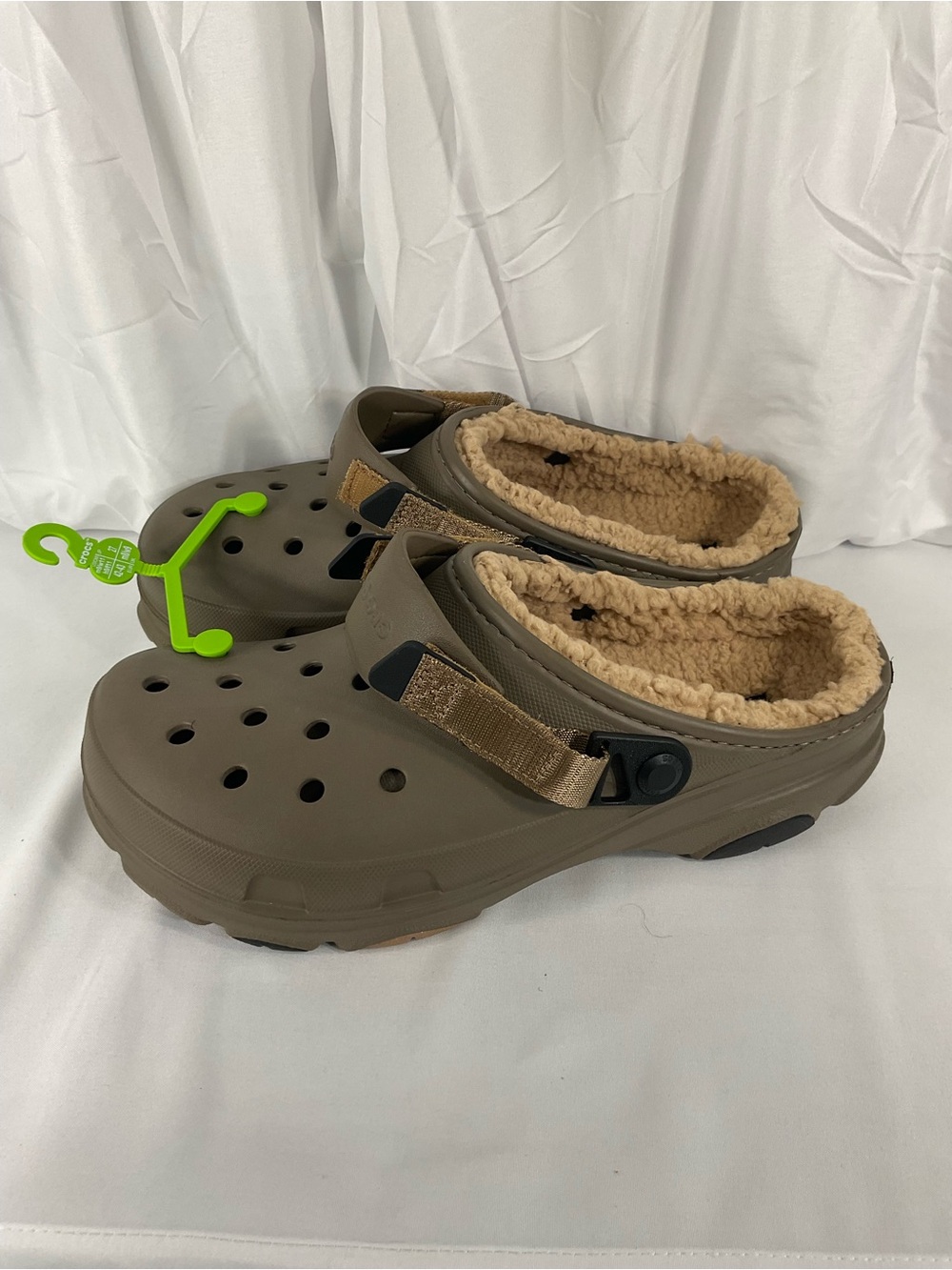 CROCS all terrain lined clog - M9/w11 Taupe with Beige Lining - Picture 4 of 10